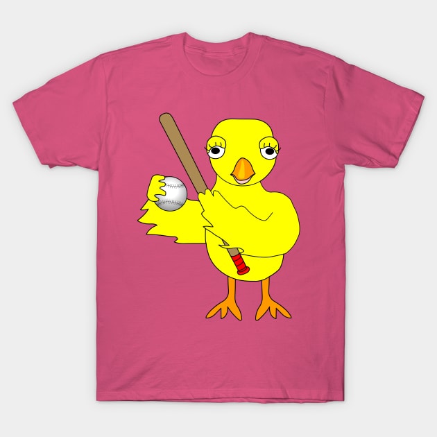 Softball Baseball Chick T-Shirt by Barthol Graphics
